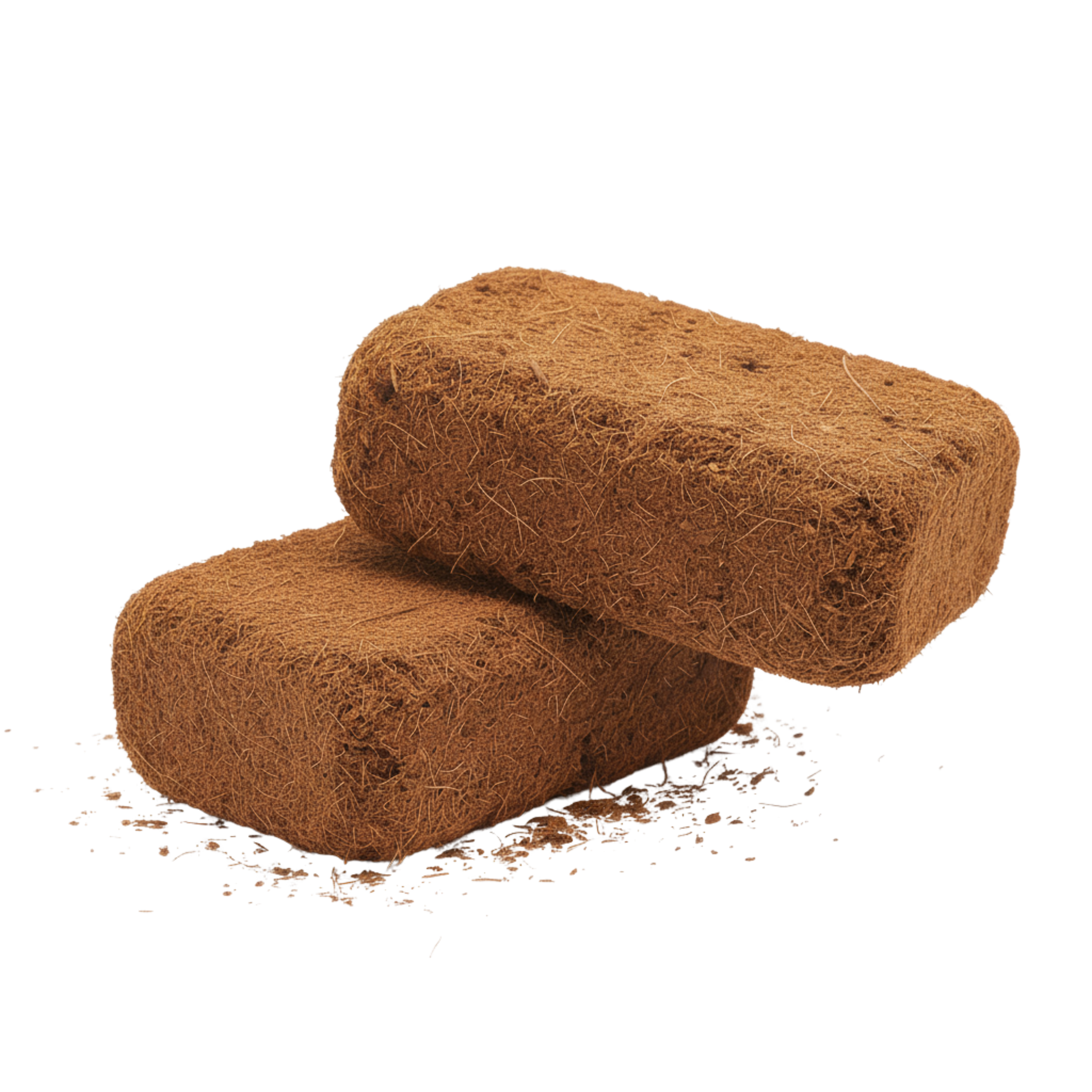 Desiccated coconut coir bricks