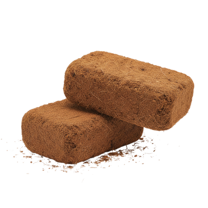 Desiccated coconut coir bricks