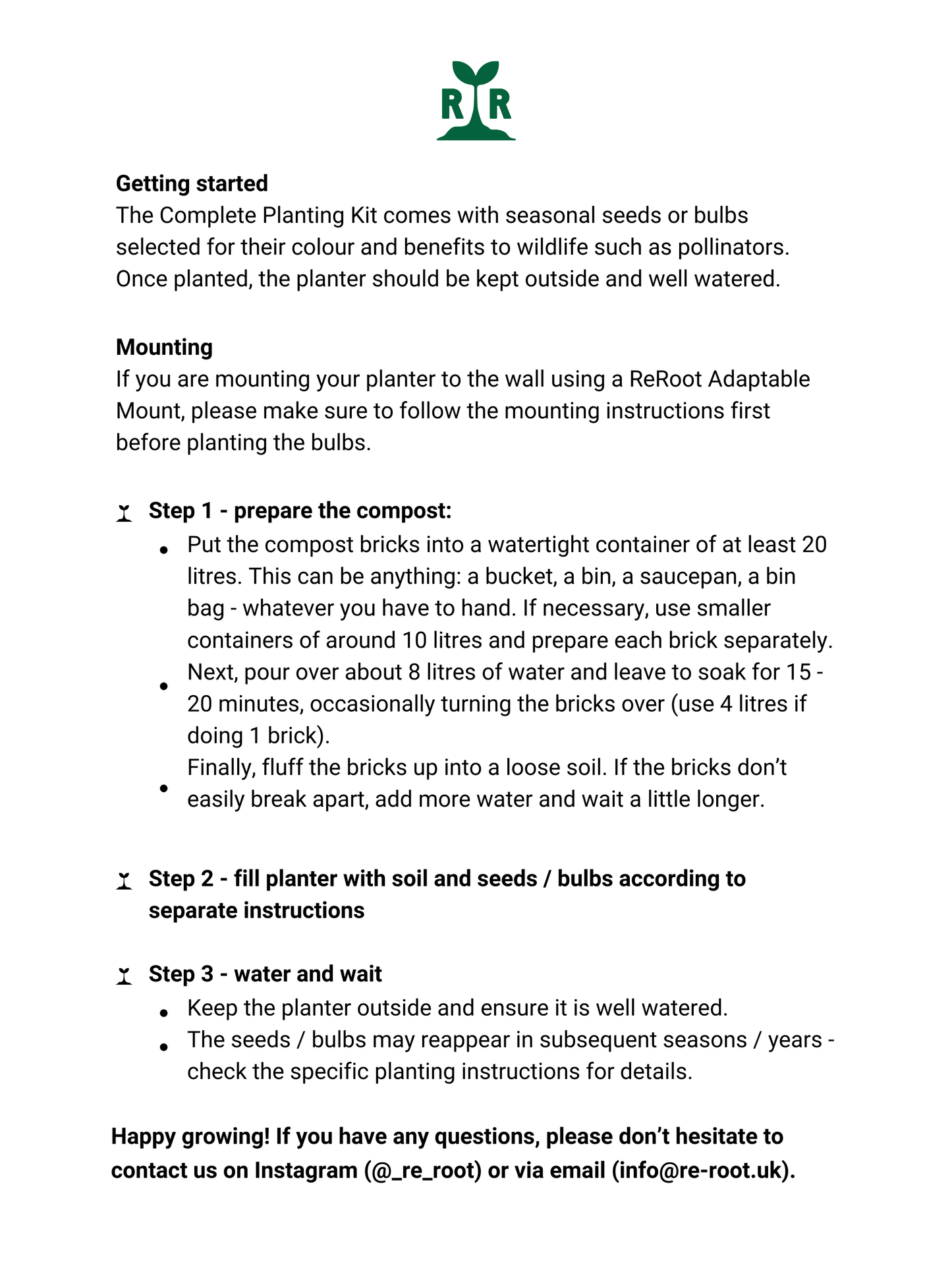 Complete Planting Kit